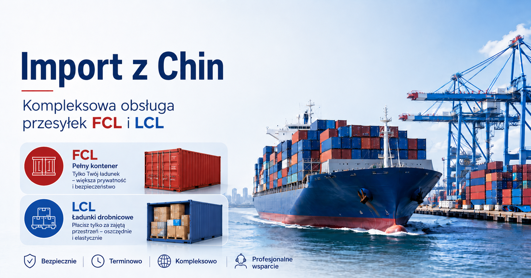Read more about the article Import z Chin — kompleksowa obsługa przesyłek FCL i LCL